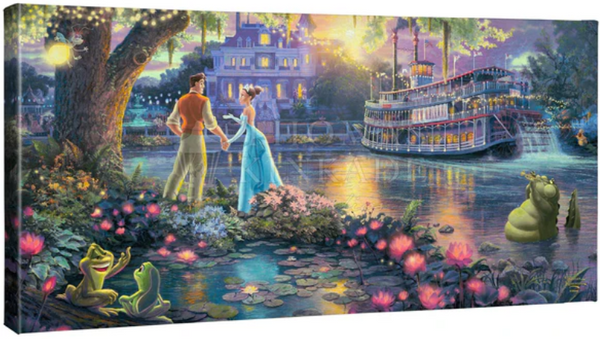 Disney Princess and the Frog gallery wrapped canvas available from Thomas Kinkade Studios