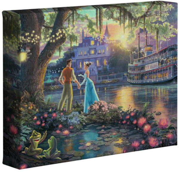 Disney Princess and the Frog gallery wrapped canvas available from Thomas Kinkade Studios