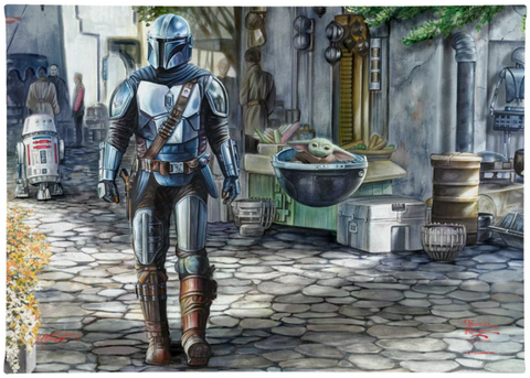 The Mandalorian by Monte Michael Moore featuring the Mandalorian and Grogu