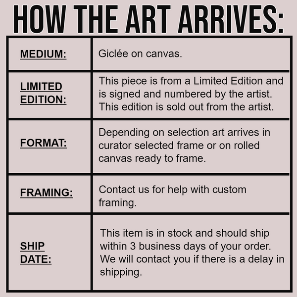 How the artwork arrives