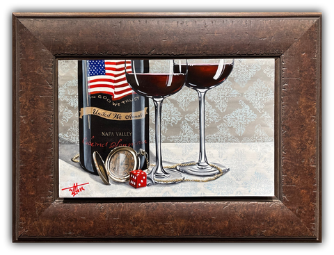 Toast to Choices oil on Aluminum by Pete Tillack