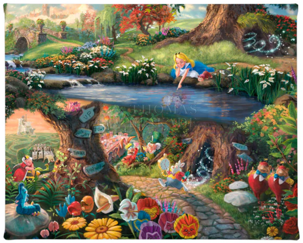 Disney - Alice in Wonderland gallery wrapped canvas from Thomas Kinkade Studios