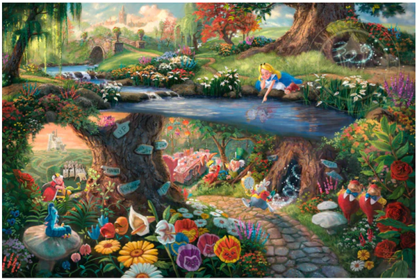 Disney Alice in Wonderland - Limited Edition Canvas from Thomas Kinkade Studios.