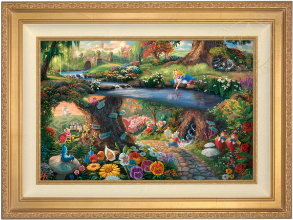 Disney Alice in Wonderland - Limited Edition Canvas from Thomas Kinkade Studios.