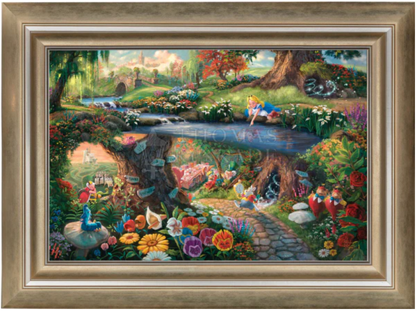 Disney Alice in Wonderland - Limited Edition Canvas from Thomas Kinkade Studios.