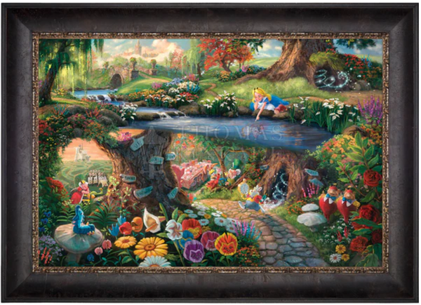 Disney Alice in Wonderland - Limited Edition Canvas from Thomas Kinkade Studios.