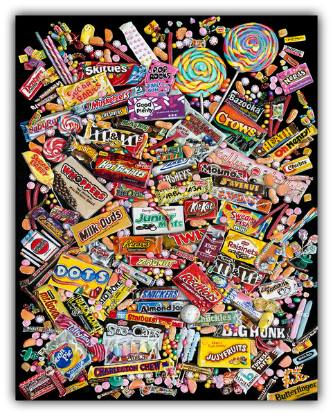 Candyland - painting of vintage candy by Gail Chandler