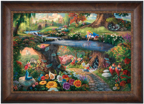 Disney Alice in Wonderland - Limited Edition Canvas from Thomas Kinkade Studios.