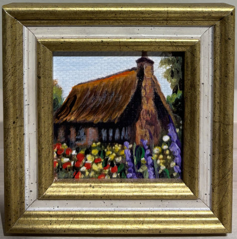 Carmel Cottage miniature painting by Karen Neely