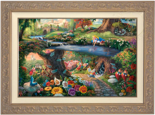 Disney Alice in Wonderland - Limited Edition Canvas from Thomas Kinkade Studios.