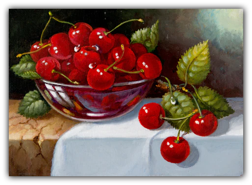 Bowl of Cherries by Imre Buvary