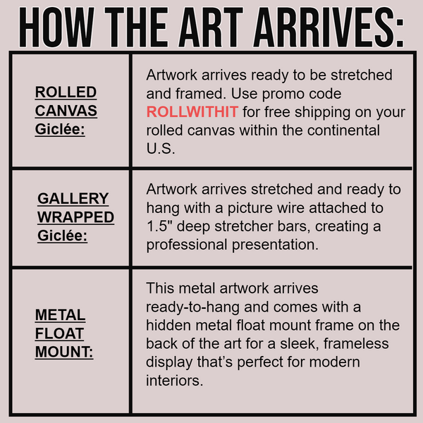 How the artwork arrives