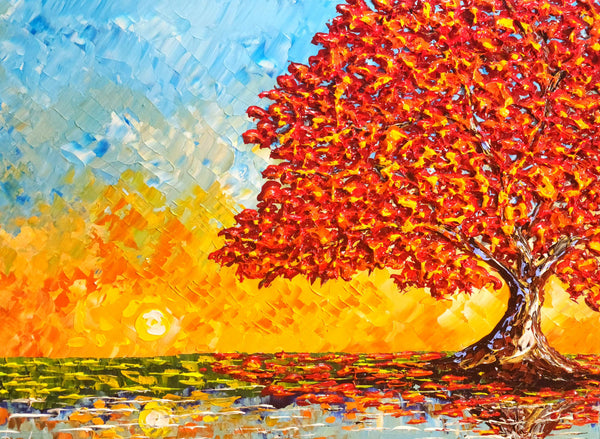 Great Maple of the Sunrise 30x40" original by Isabelle Dupuy