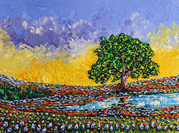 Bluebonnet of Graceful Meadows 30x40" original by Isabelle Dupuy