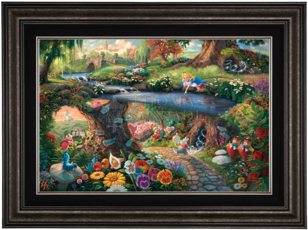 Disney Alice in Wonderland - Limited Edition Canvas from Thomas Kinkade Studios.