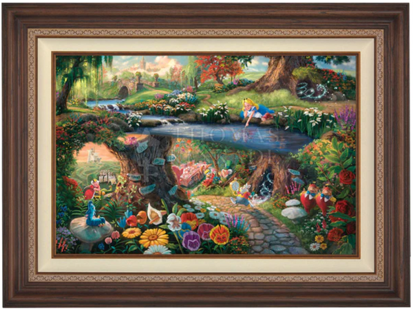 Disney Alice in Wonderland - Limited Edition Canvas from Thomas Kinkade Studios.