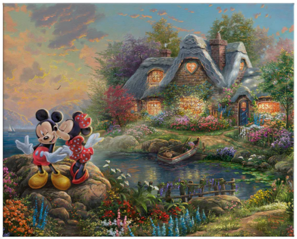 Mickey and Minnie Sweetheart Cove canvas print