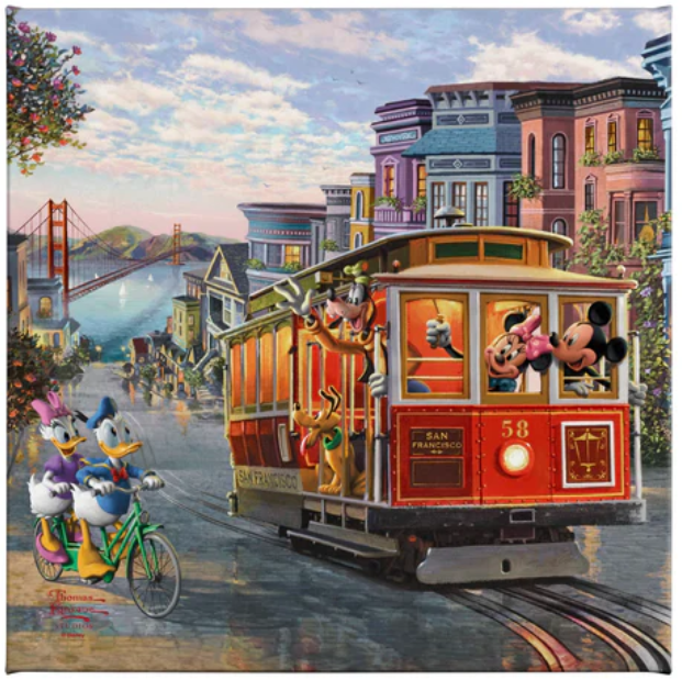 Disney Mickey and Minnie in San Francisco - Gallery Wrapped Canvas