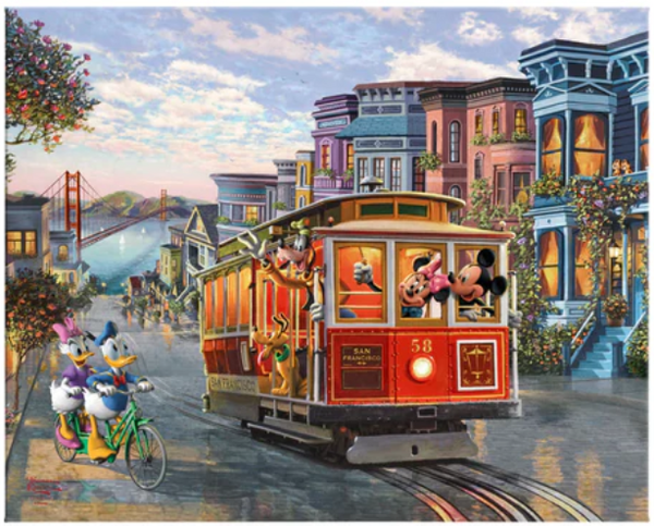 Disney’s Mickey Mouse and Minnie Mouse and friends explore San Francisco Gallery Wrapped Canvas