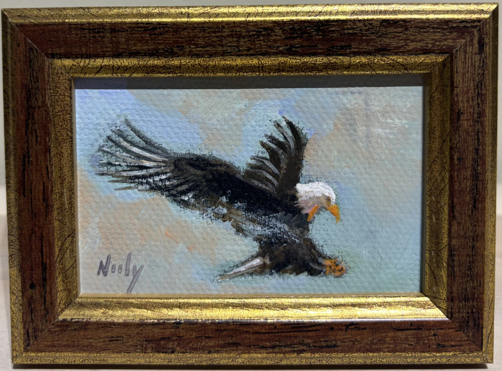 Eagle miniature original painting by Karen Neely