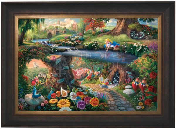 Disney Alice in Wonderland - Limited Edition Canvas from Thomas Kinkade Studios.