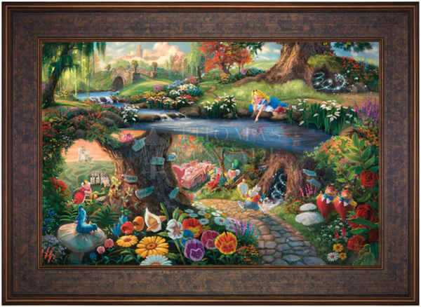 Disney Alice in Wonderland - Limited Edition Canvas from Thomas Kinkade Studios.