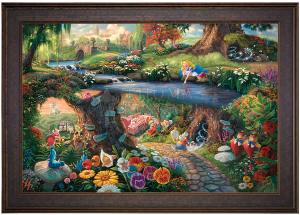 Disney Alice in Wonderland - Limited Edition Canvas from Thomas Kinkade Studios.