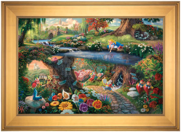 Disney Alice in Wonderland - Limited Edition Canvas from Thomas Kinkade Studios.