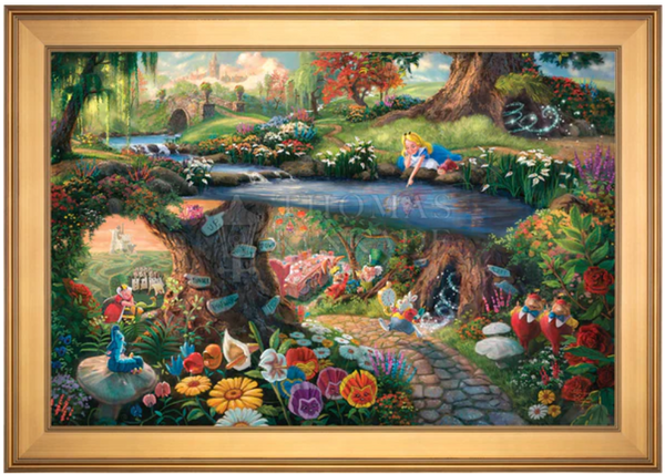 Disney Alice in Wonderland - Limited Edition Canvas from Thomas Kinkade Studios.