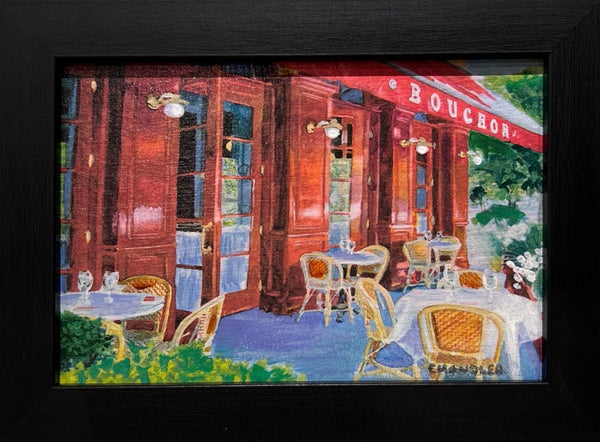 Bouchon Restaurant mini oil original 4x6"