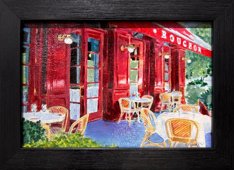 Bouchon Restaurant mini oil original 4x6"