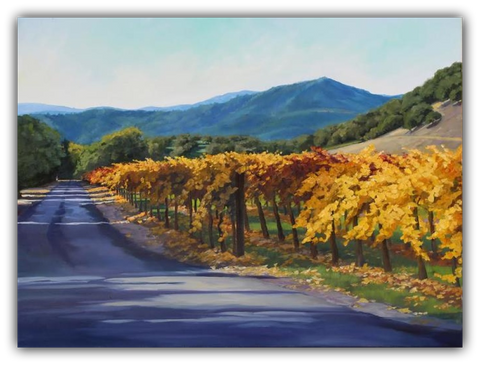 Late Light on the Vines Limited Edition Artwork by Susan Hoehn