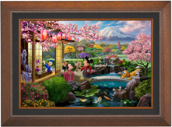 Disney Mickey and Minnie in Japan Limited Edition Canvas available from Thomas Kinkade Studios.