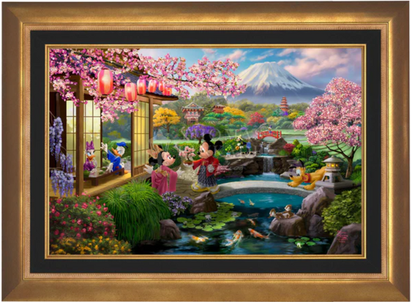 Disney Mickey and Minnie in Japan Limited Edition Canvas available from Thomas Kinkade Studios.