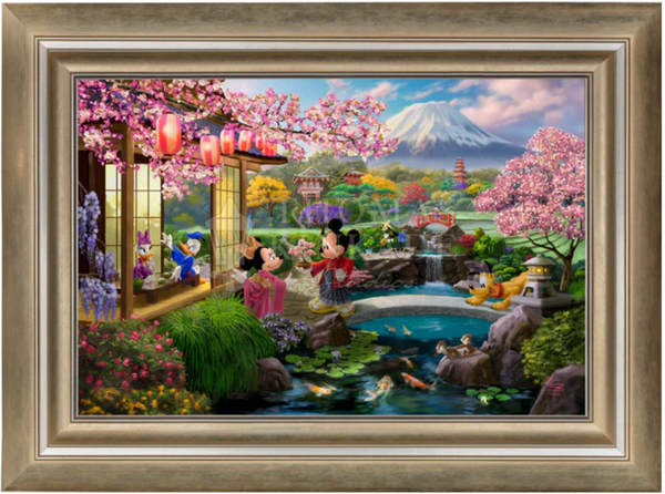 Disney Mickey and Minnie in Japan Limited Edition Canvas available from Thomas Kinkade Studios.