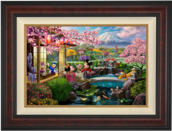 Disney Mickey and Minnie in Japan Limited Edition Canvas available from Thomas Kinkade Studios.