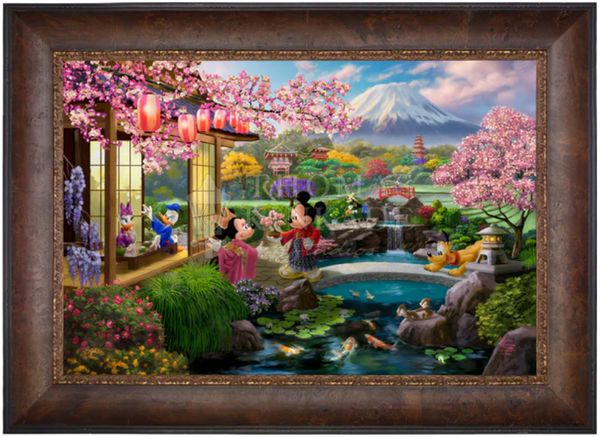 Disney Mickey and Minnie in Japan Limited Edition Canvas available from Thomas Kinkade Studios.