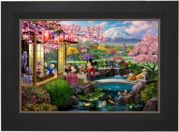 Disney Mickey and Minnie in Japan Limited Edition Canvas available from Thomas Kinkade Studios.