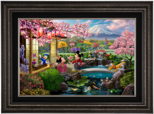 Disney Mickey and Minnie in Japan Limited Edition Canvas available from Thomas Kinkade Studios.