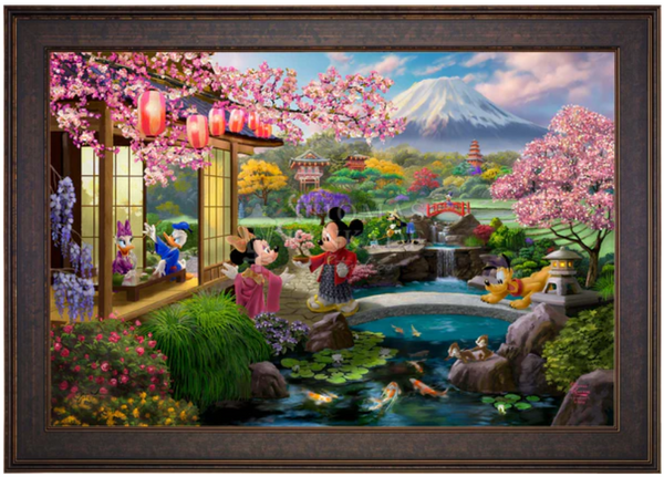 Disney Mickey and Minnie in Japan Limited Edition Canvas available from Thomas Kinkade Studios.