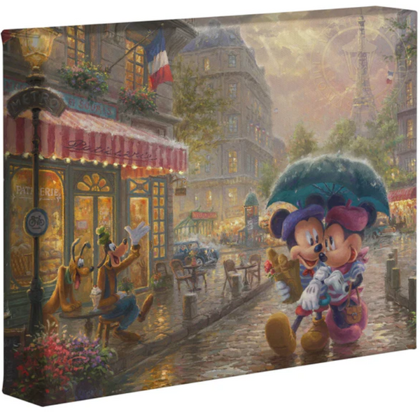 Disney's Mickey & Minnie in Paris - Gallery Wrapped Canvas - from Thomas Kinkade Studios