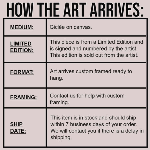 How the artwork arrives