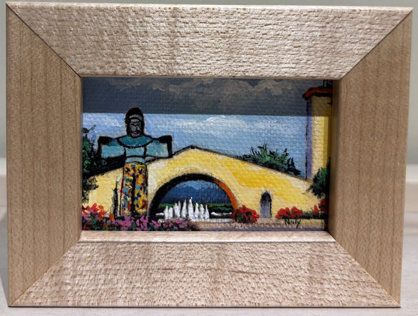 Robert Mondavi Winery of the Napa Valley miniature original by Karen Neely