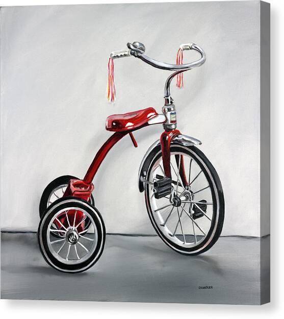 Red Tricycle Giclee on Canvas