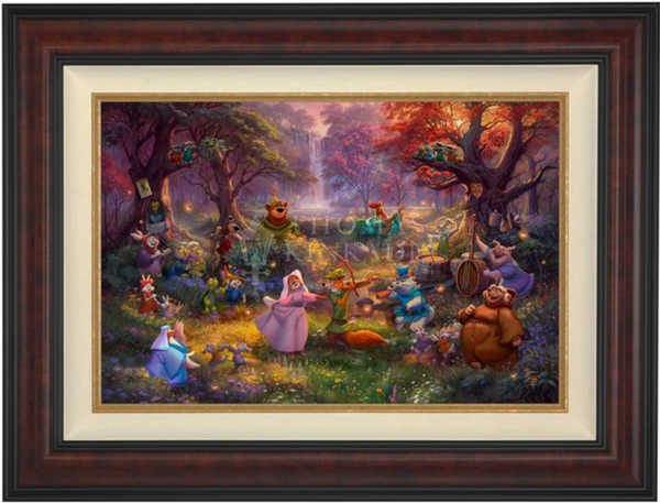 Robin Hood Limited Edition Canvas from Thomas Kinkade Studios - Burl Frame ST