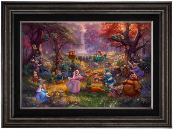 Robin Hood Limited Edition Canvas from Thomas Kinkade Studios - Dark Pewter Frame ST