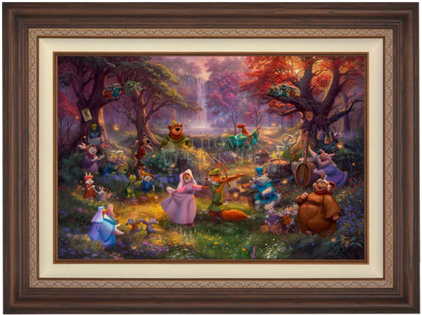 Robin Hood Limited Edition Canvas from Thomas Kinkade Studios - Dark Walnut DLX