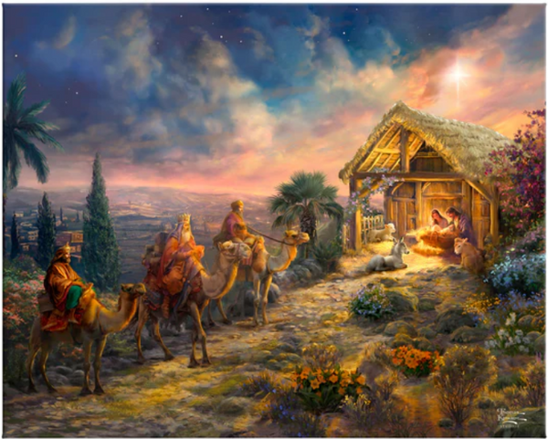 Away in the Manger Gallery Wrapped Canvas by Thomas Kinkade Studios.