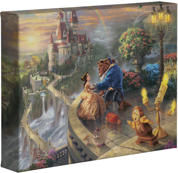 Disney Beauty & the Beast Falling in Love - canvas print from Thomas Kinkade Studios