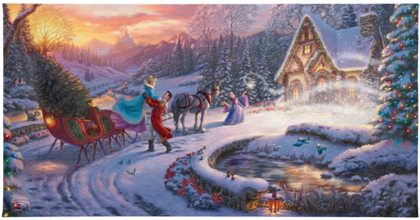 Disney Cinderella Bringing Home the Tree - Gallery Wrapped Canvas Prints